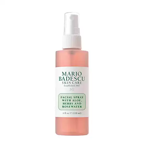 Mario Badescu Facial Spray with Aloe, Herbs and Rose Water for All Skin Types, Face Mist that Hydrates, Rejuvenates & Clarifies, 4 FL OZ