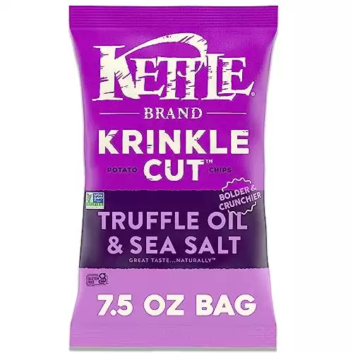 Kettle Brand Krinkle Cut Salt and Fresh Ground Pepper Kettle Potato Chips, 7.5 Oz