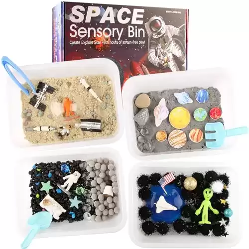 Space Themed Toys Sensory Bin