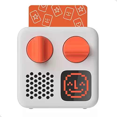 Yoto Mini + Make Your Own Card Kids Screen-Free Bluetooth Audio Player, All-in-1 Travel Device Plays Stories Music Podcast Radio White Noise Ok-to-wake Alarm Clock, Use as Speaker or with Headphones