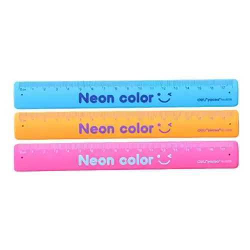 NUOBESTY Silicone Slap Bracelets Ruler,Stocking Stuffers for Kids,Party Favors,Teacher Rewards for Students,3 Pcs(Random Color)