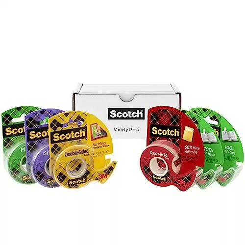 Scotch Magic Tape with Dispenser and Boxed Refills, Variety Pack, Assorted Sizes