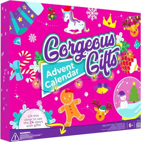 PURPLE LADYBUG Girls Advent Calendar 2023 with 24 Unique Gifts - Crafts, Makeup, Jewelry, Accessories, & More - Cool Kids Advent Calendar 2023, Fun 24 Days of Christmas Countdown for Girl Age 6+