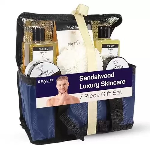 SpaLife Men's Sandalwood Luxury Spa Skincare Set