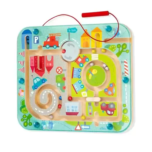 HABA Town Maze Magnetic Puzzle Game For 2 - 5 Years - Learning & Education Toys for Preschoolers