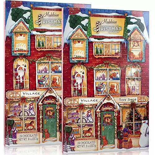 (2 Pack) Madelaine Chocolates Christmas Countdown Advent Calendar With 24 Premium Milk Chocolates - 8 Ounce (226 Gram)