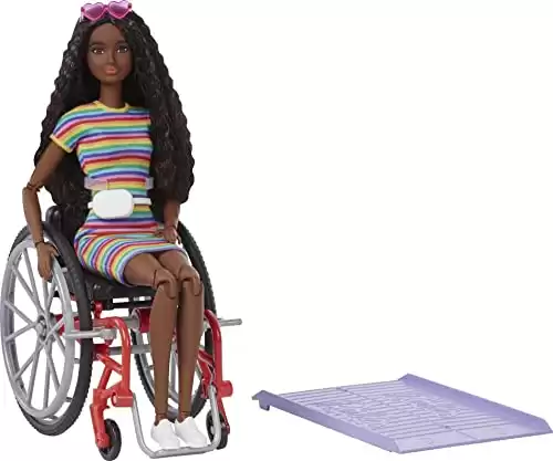 Barbie Fashionistas Doll #166 with Wheelchair and Ramp