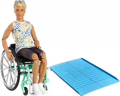 Barbie Ken Fashionistas Doll #167 with Wheelchair and Ramp