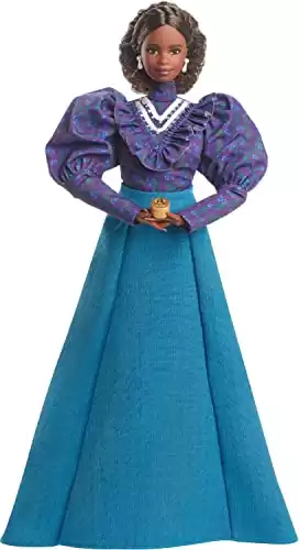 Barbie Inspiring Women Doll, Madam C.J. Walker Collectible with Puff Sleeve Blouse and Full-Length Skirt