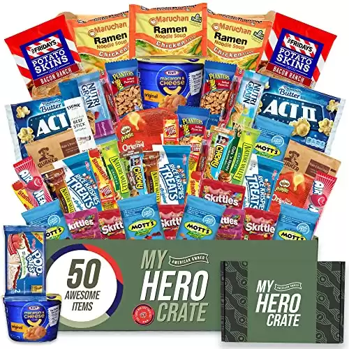 My Hero Crate Microwave Military Care Package - 50 Pcs Variety